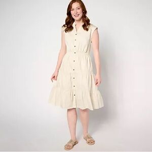 Canyon Retreat Smocked Waist Denim Dress